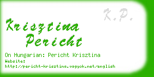 krisztina pericht business card